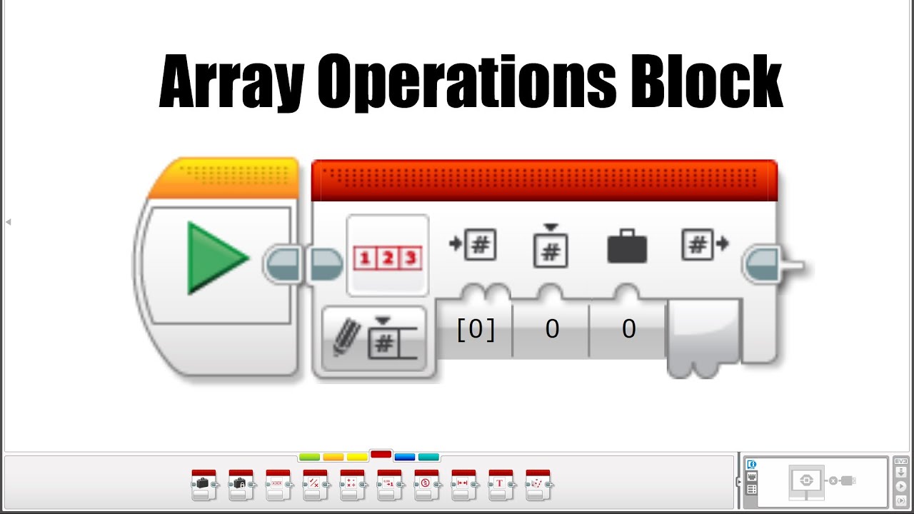Programming in EV3: The Array Operation block