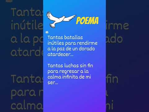Un Poema de Paz para ti ♥️ #poesia #amor #poemas #luz #love