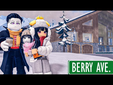 REALISTIC MOUNTAIN Vacation with my BERRY AVENUE ROBLOX FAMILY!