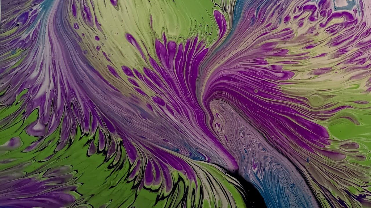 #147 Beautiful multiple wandering straight pours, must see! acrylic pour~fluidart~abstract art