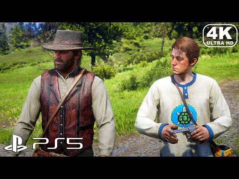 Red Dead Redemption 2 PS5 - Arthur embraces Jamie & delivers him to Mary (4K ULTRA HD) RDR2
