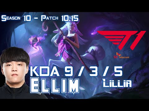 T1 Ellim LILLIA vs KAYN Jungle - Patch 10.15 KR Ranked