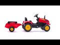FALK šlapací traktor 2046AB X-Tractor s vlečkou a otvírací kapotou
