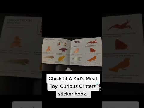 Chick-fil-A Kid's Meal Toy. Curious Critters Sticker Book. #chickfila #kidsmeal #stickerbook