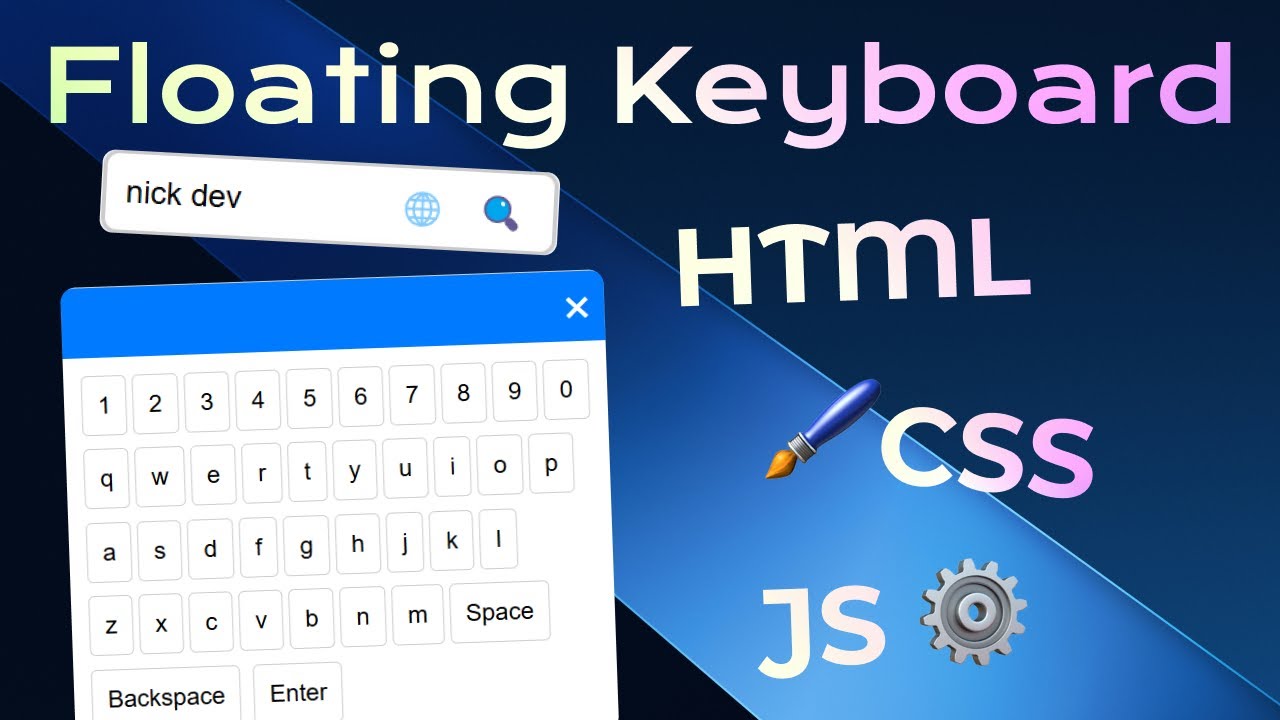 🖥️ Create a Floating On-Screen Keyboard with HTML, CSS, and JavaScript 🎹