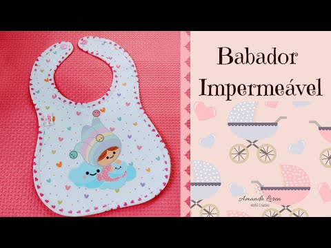 COMO FAZER BABADOR INFANTIL IMPERMEÁVEL - Enxoval do Bebê - Babador Fácil de Fazer