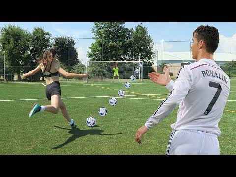CRISTIANO RONALDO FREE KICK CHALLENGE W/ FORFEIT!!!