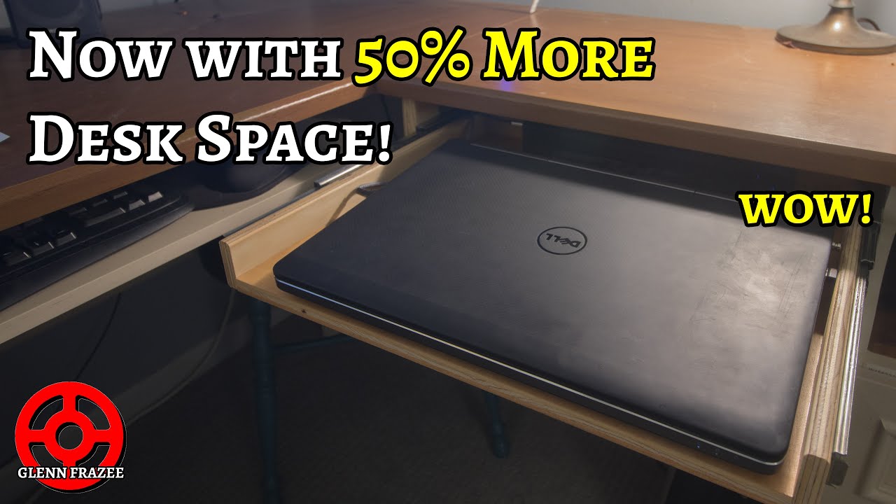 Making an Under Desk Laptop Drawer to Save Desk Space | Home Office Storage Hacks