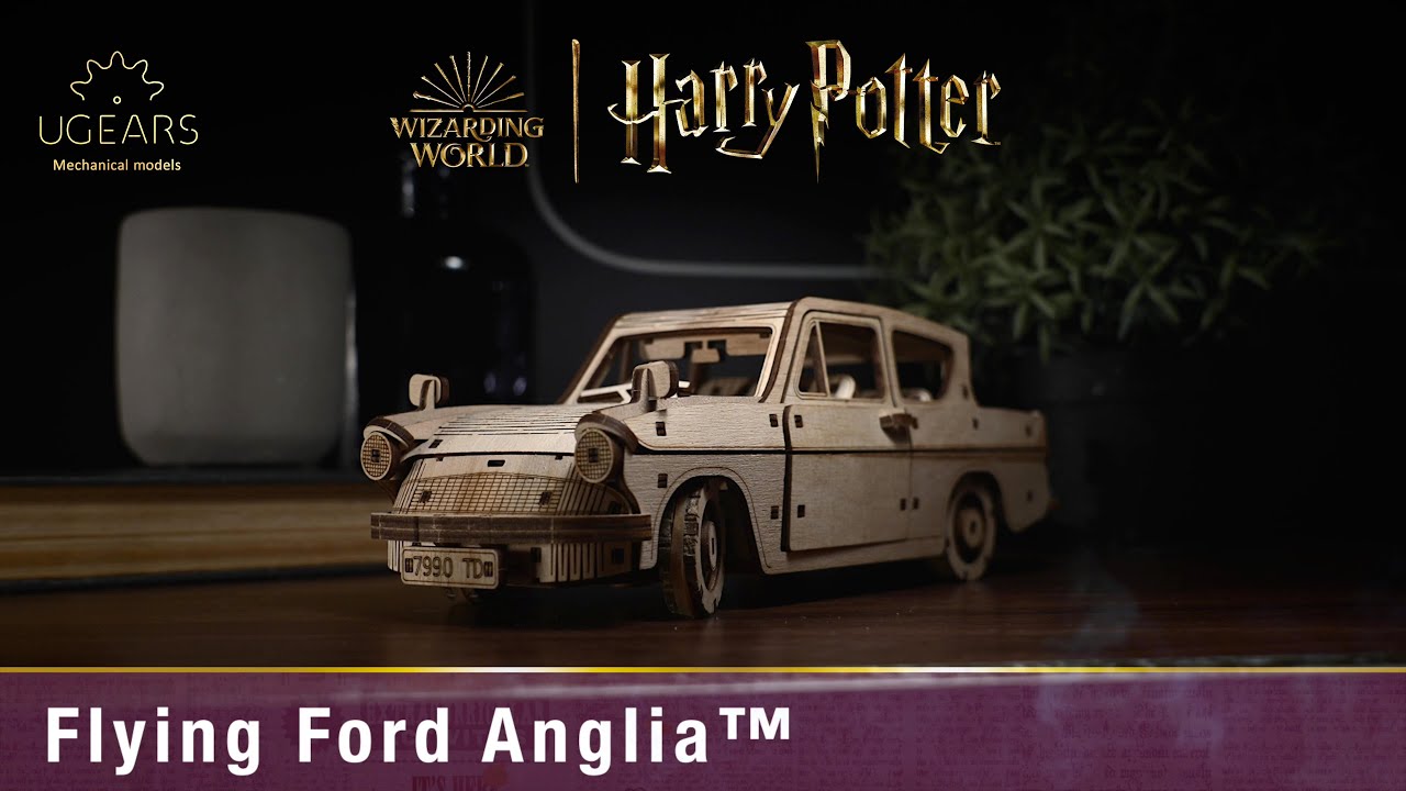 Ugears 3D dřevěné mechanické puzzle Harry Potter Létající Ford Anglia