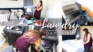 LAUNDRY & CLEAN SHEET DAY // CLEANING MOTIVATION // CLEANING MOM