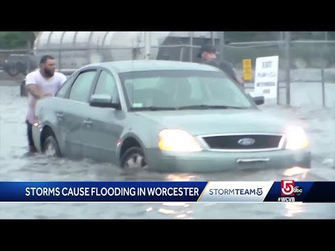 Massive flooding across Massachusetts caused by torrential downpours