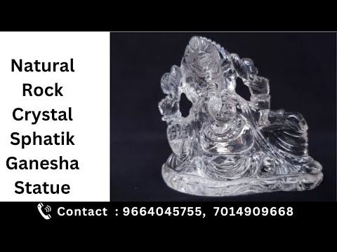 Lord Ganesha, Natural Rock Crystal Sphatik Ganesha