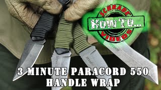 3 Minute Paracord Knife Handle Wrap - Best Simple and Easy 550 Paracord Survival Handle Wrap Schrade