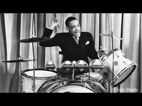 Chick Webb, great drummer and swing band leader, in ''Stompin' At The Savoy''- 1934.