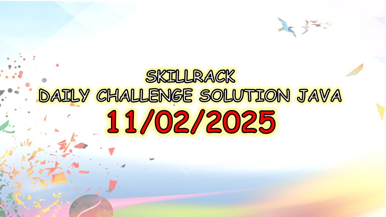 SkillRack Daily Challenge Java Solution | 11/02/2025 #skillrack #coderack