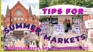 How to sell at a farmers market, summer markets, art and craft fairs, art shows ✿BEST TIPS + DISPLAY