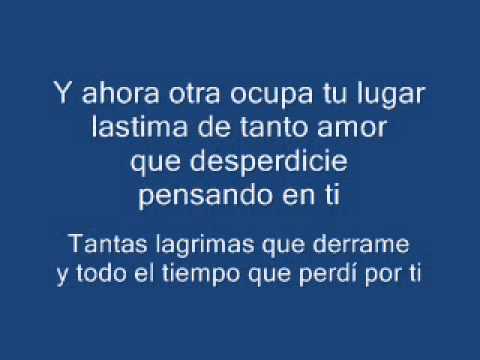 Lastima De Tanto Amor Original (Letra)