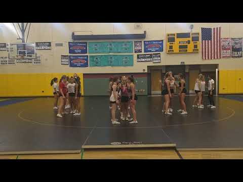 Cheerleading Stunt sequence for super hero routine, middle school cheer practice
