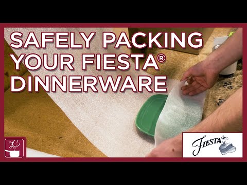 Part of a video titled How to safely pack china/dishes and plates for shipping & moving!