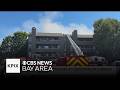 Crews battle fire at condo complex in Foster City, 2 firefighters injured