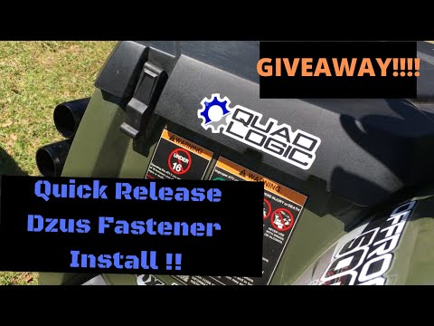 How to Install: Quad Logic Quick Release Dzus Fastener Kit And Giveaway!!!!