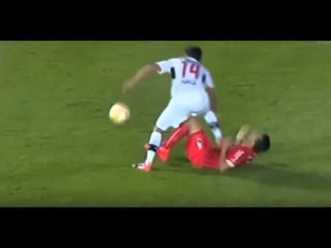 Pisotón de Aranda a Ortiz y expulsión - Olimpia 0 Vs 0 Independiente - Copa Sudamericana 2015