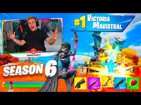 My FIRST WIN in FORTNITE SEASON 6!! - Ampeterby7
