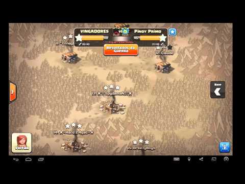 Clash of Clans   War 4   VINGADORES vs Pinoy Primo