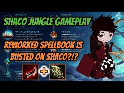 Unleashed Spellbook on Shaco [League of Legends] Full Gameplay - Infernal Shaco