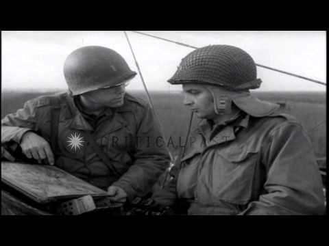 US 9th Army on the offensive in Linnich,Germany, during World War II. HD Stock Footage