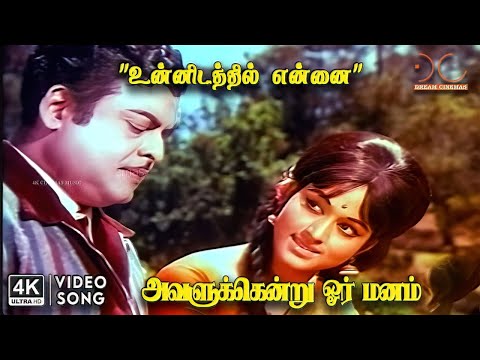 Unnidathil Ennai Koduthaen 4K Song | Gemini Ganesan,Bharathi | S.Janaki |  Kannadasan | MSV