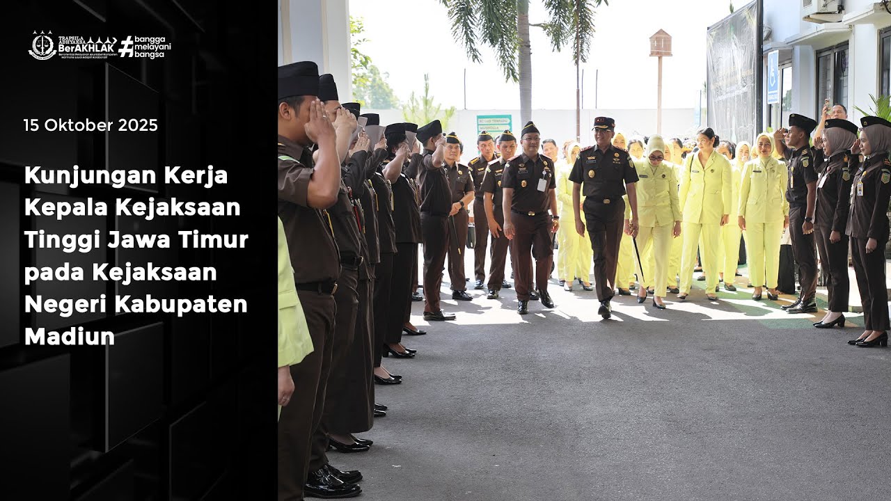 Kunjungan Kerja Kepala Kejaksaan Tinggi Jawa Timur pada Kejaksaan Negeri Kabupaten Madiun