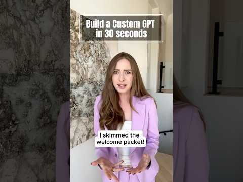 Build a Custom GPT in 30 seconds ⏳#ai #chatgpt #workhacks #corporate