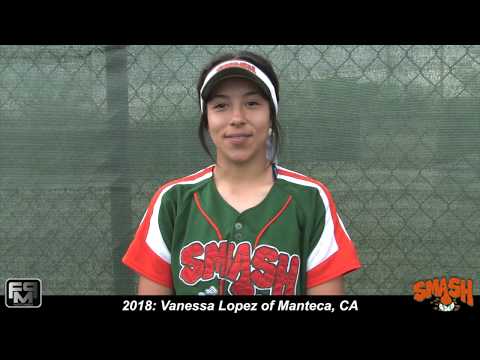 2018 Vanessa Lopez Shortstop, Catcher and Outfield Softball Skills Video - TC Smash