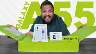 Samsung Galaxy A55 Unboxing & Impressions - An Upgraded Experience | ft. Galaxy Fit 3