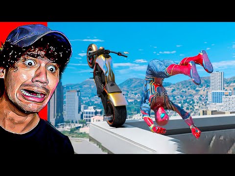 Reacting to Spider-Man's EPIC Fails in GTA 5