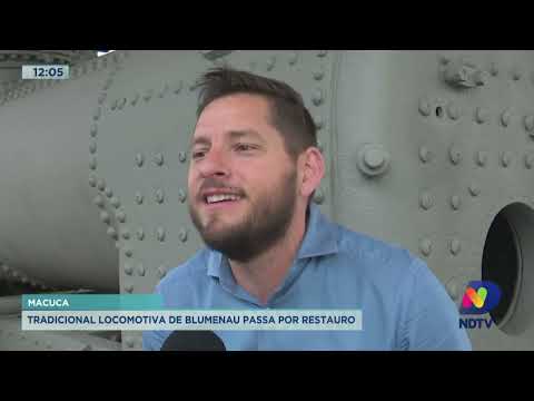 Macuca: tradicional locomotiva de Blumenau passa por restauro
