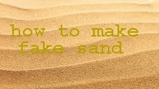 how to make fake sand with just oil and flour