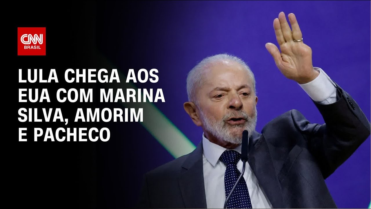 Lula chega aos EUA com Marina Silva, Amorim e Pacheco | AGORA CNN