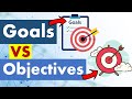 Differences between Goals and Objectives.