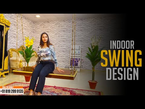 YT1020 Classic Indoor Swing Designs with Brass Chains in Solid Sheesham wood | Factory Price Video