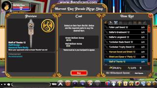 Aqw Harvest Merge Shop Pilgrim Wizard/Staff of Thanks