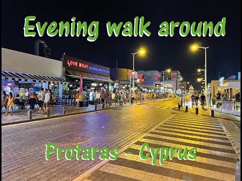 Evening walk around Protaras strip