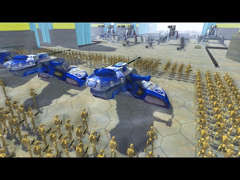 Droid Army Deploys Invasion Force VS CLONE TRENCHES! - Men of War: Star Wars Mod