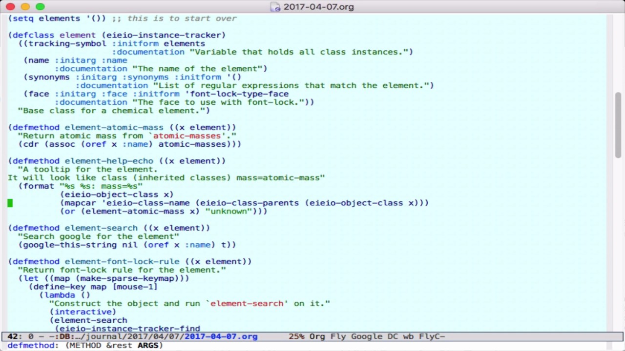 Object-oriented font-lock in Emacs