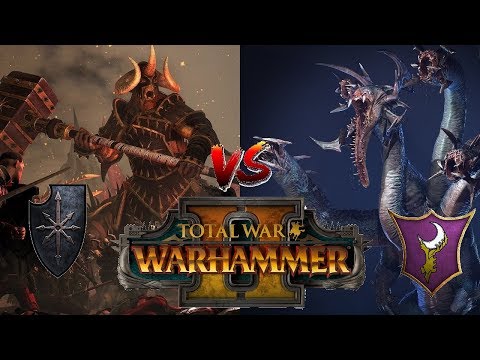 Chaos vs Dark Elves | KHOLEK & THE MIGHTY KHARIBDYSS - Total War Warhammer 2