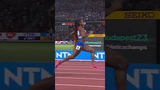 Sha'Carri Richardson anchors US 4x100m team to the gold in Budapest 🔥 #running #usa #sports