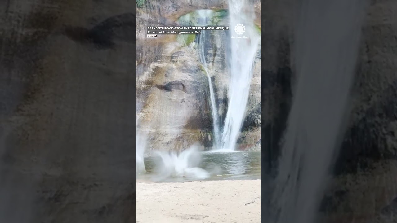 Rockfall Narrowly Misses Swimmers in Utah - YouTube