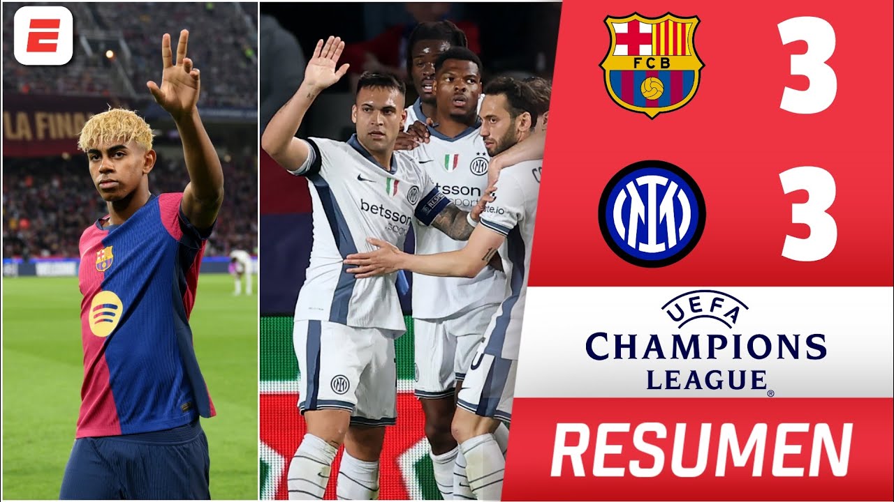 BARCELONA 3-3 INTER. SE CAYERON A GOLAZOS. PARTIDO HISTÓRICO. LAMINE YAMAL BRILLÓ | Champions league