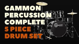 Video thumbnail for GAMMON PERCUSSION COMPLETE 5 PIECE DRUM SET by Drum Set Lab